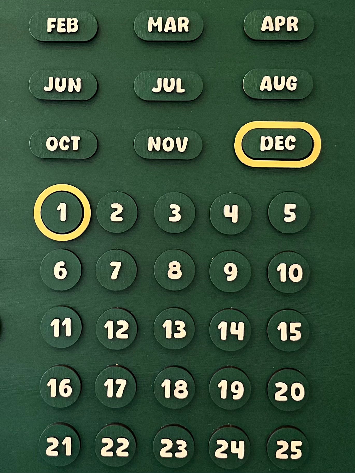 English Wooden Calendar