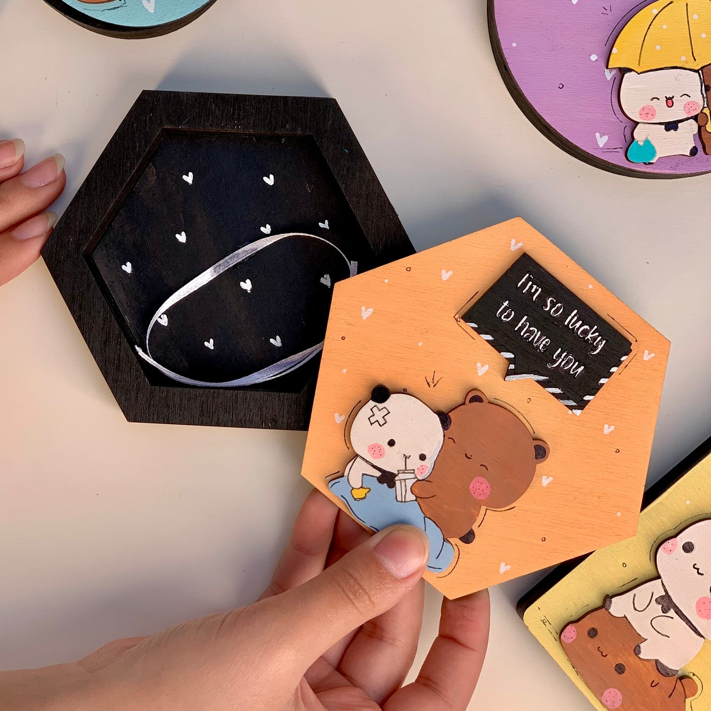 "oval Bears" Ring Box