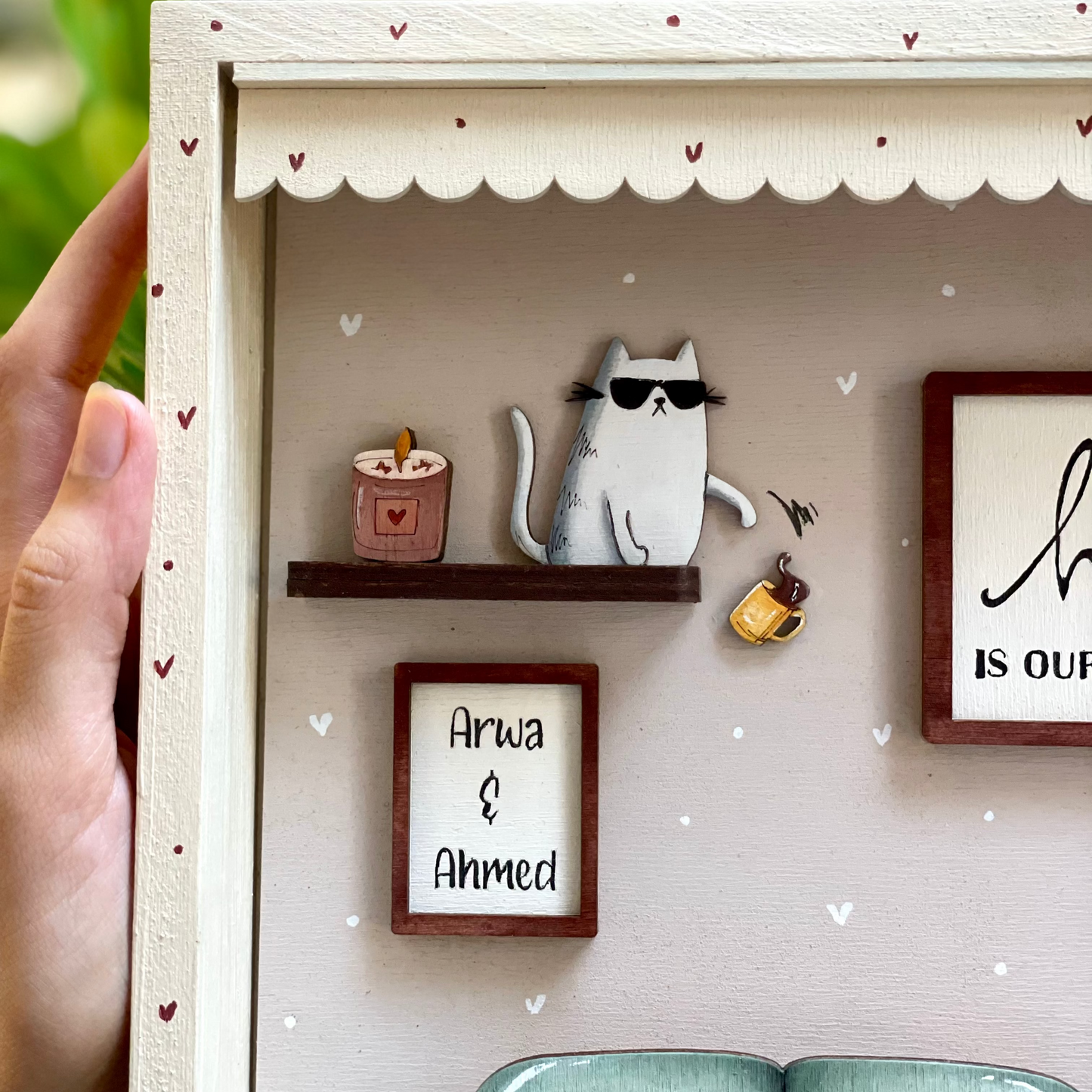 "Cat" Keychain Frame