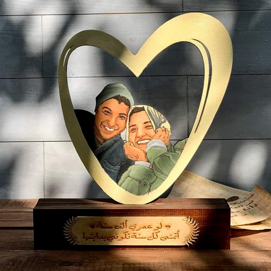 Stand Custom For 2 Person "heart shape".