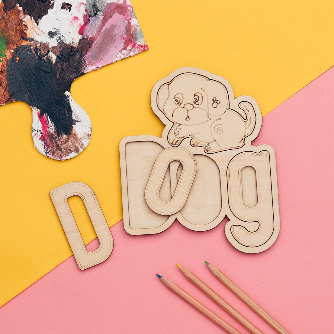 Letters puzzle for kids (D)