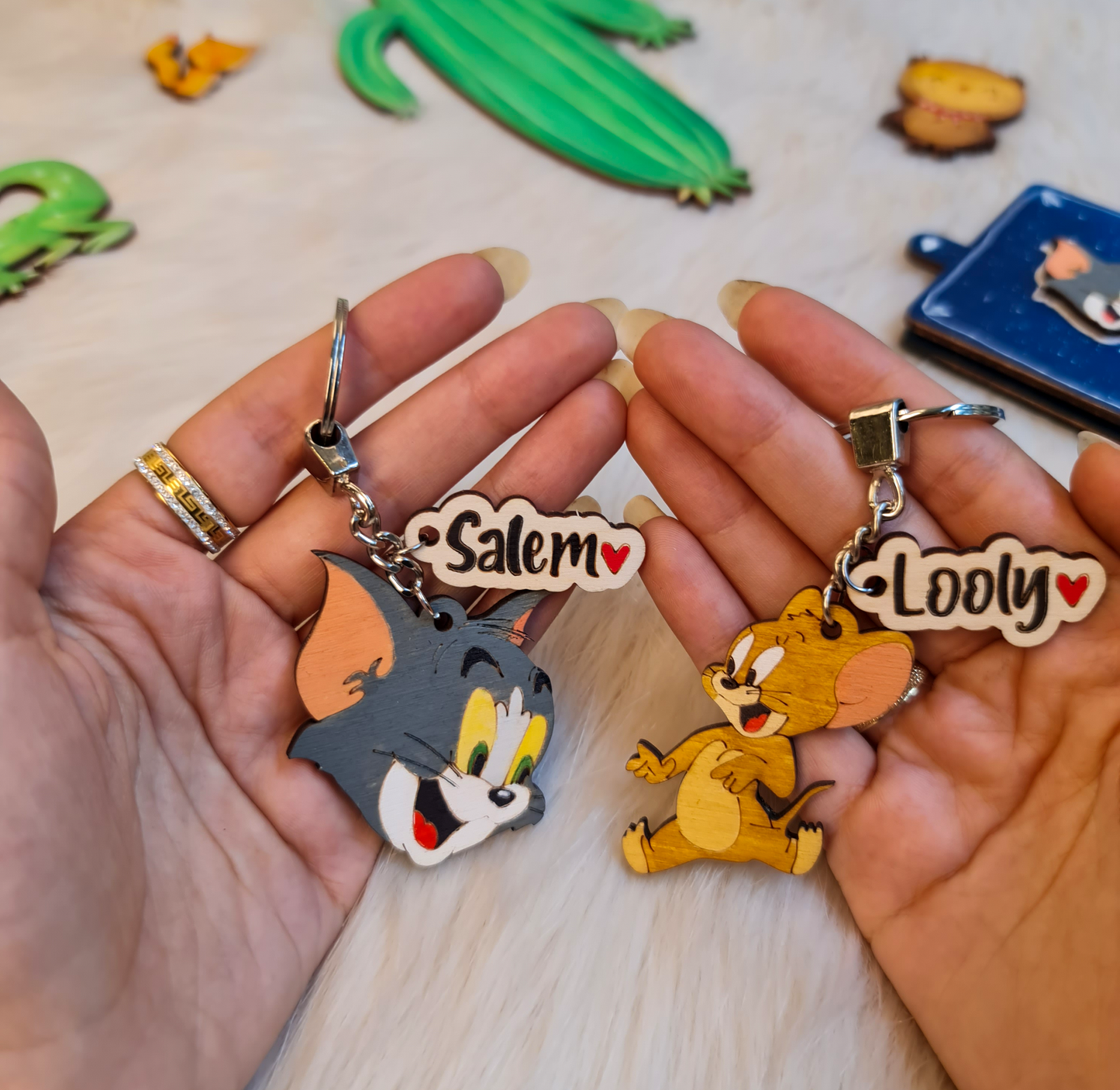 "Tom & Jerry" Valentine's Keychains