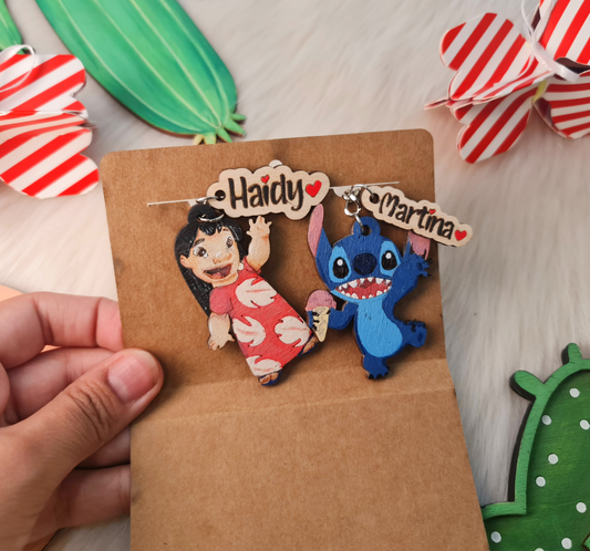 "Lilo & Stitch" Valentine's Keychains