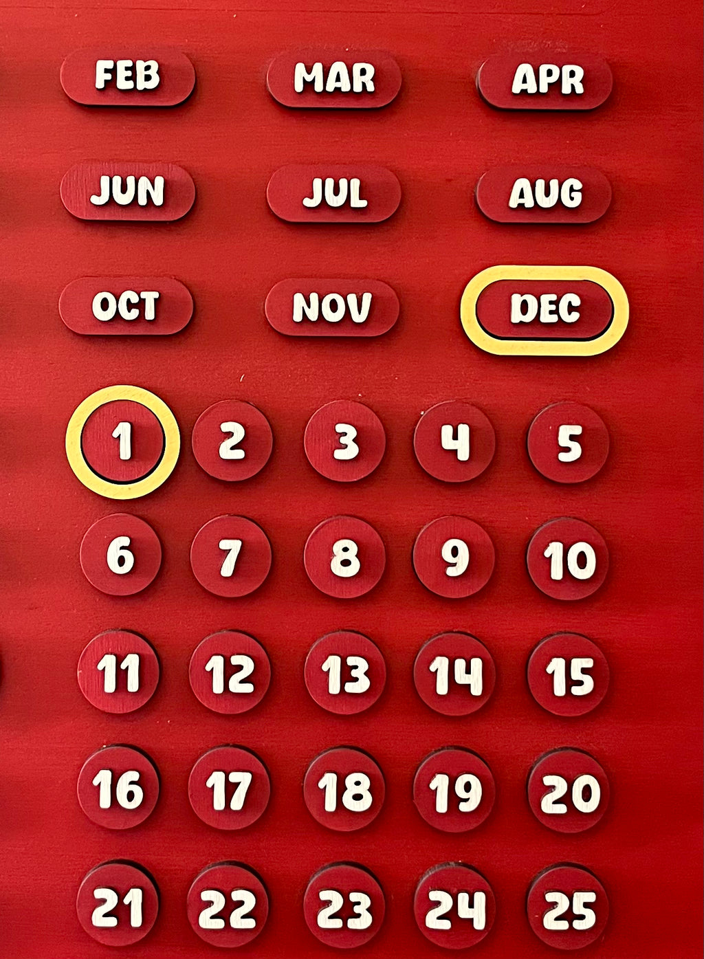 English Wooden Calendar