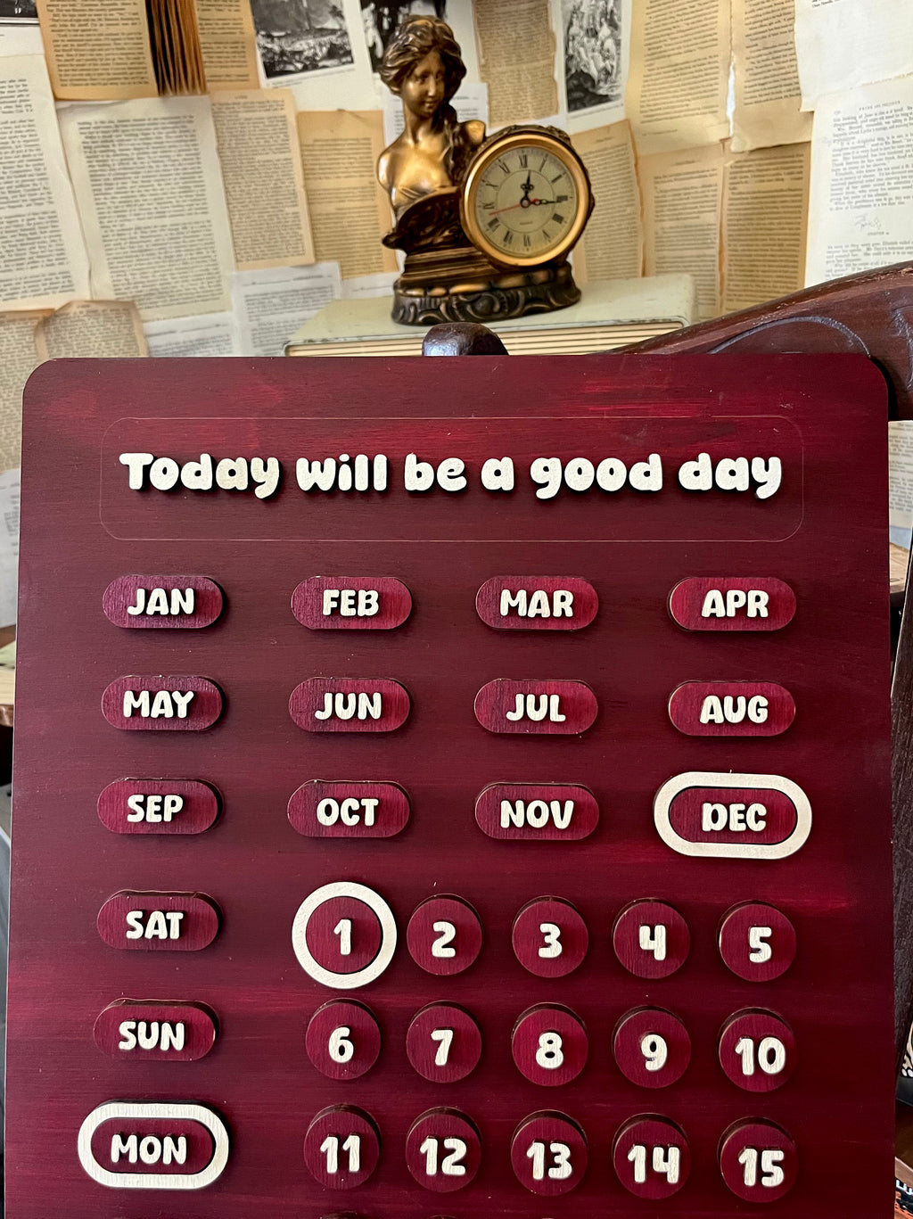 English Wooden Calendar