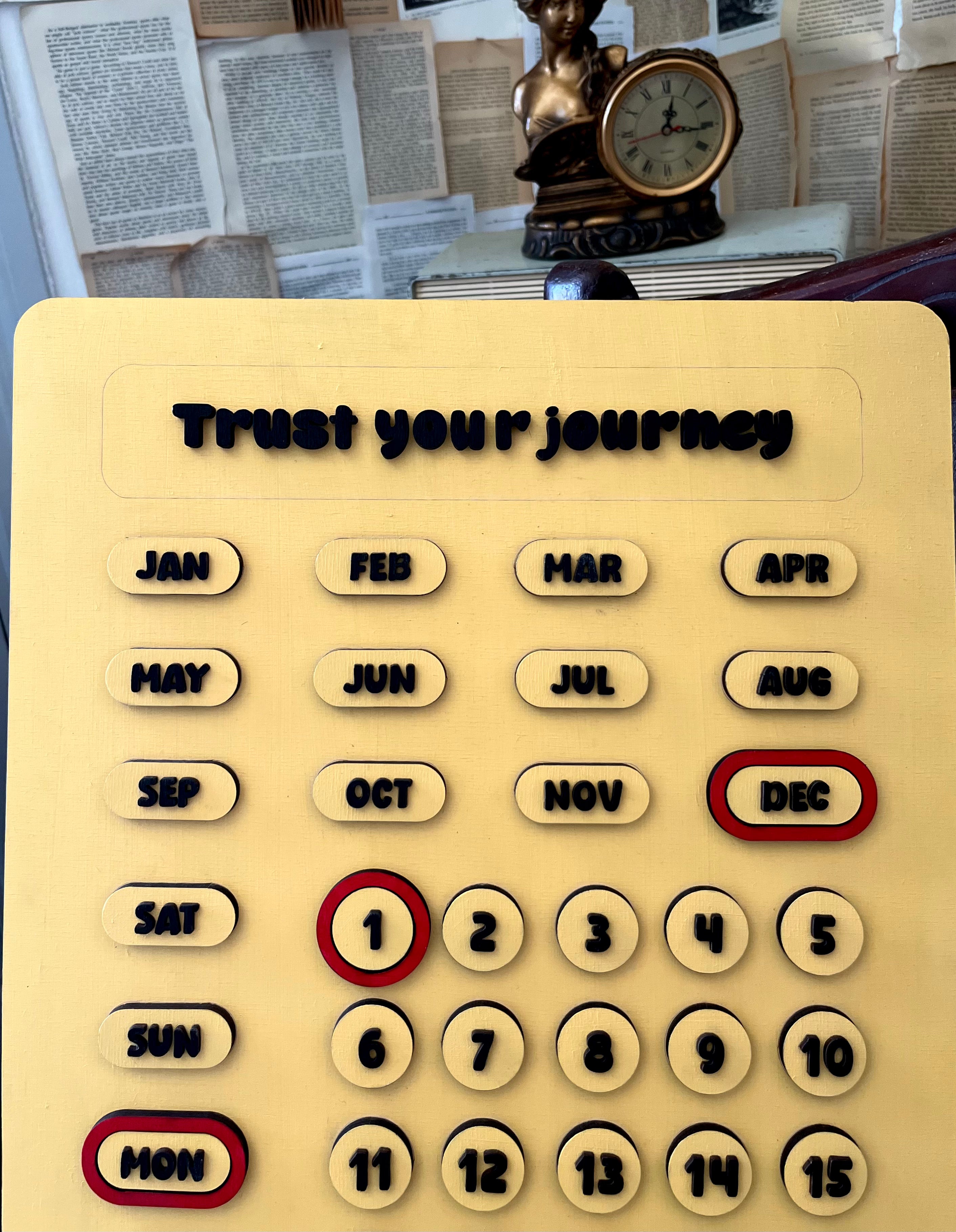English Wooden Calendar