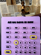 English Wooden Calendar