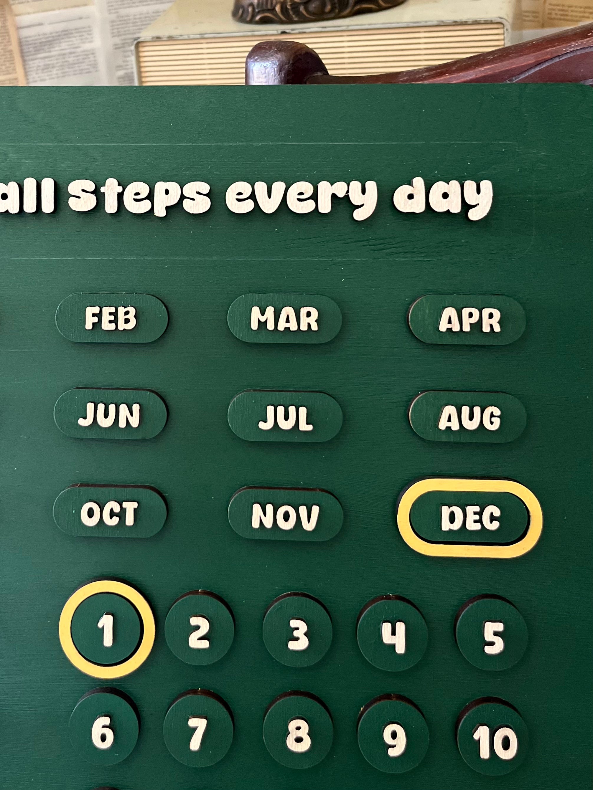 English Wooden Calendar