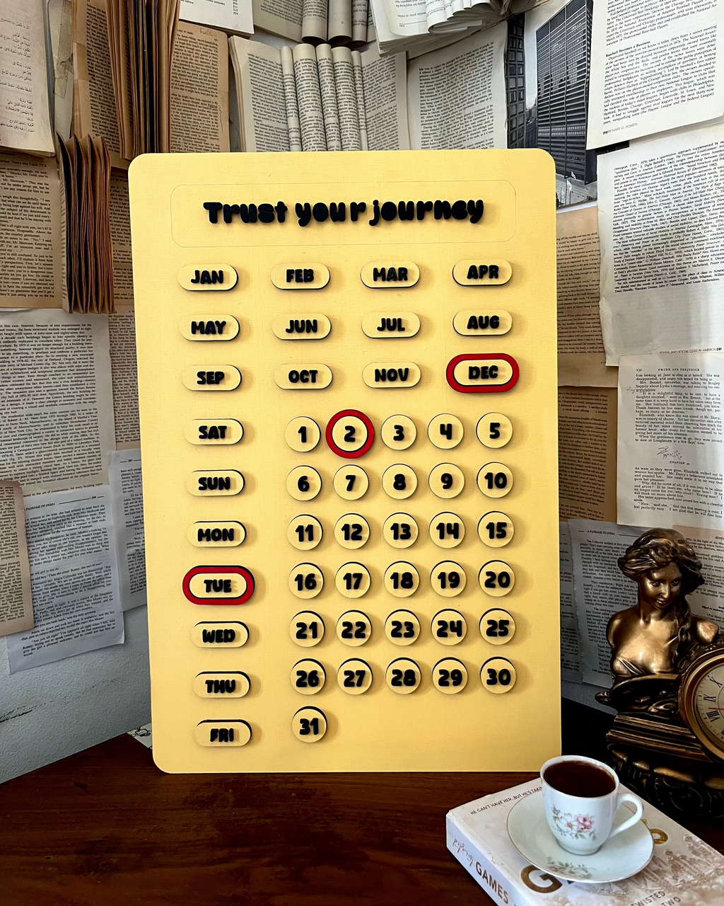 English Wooden Calendar