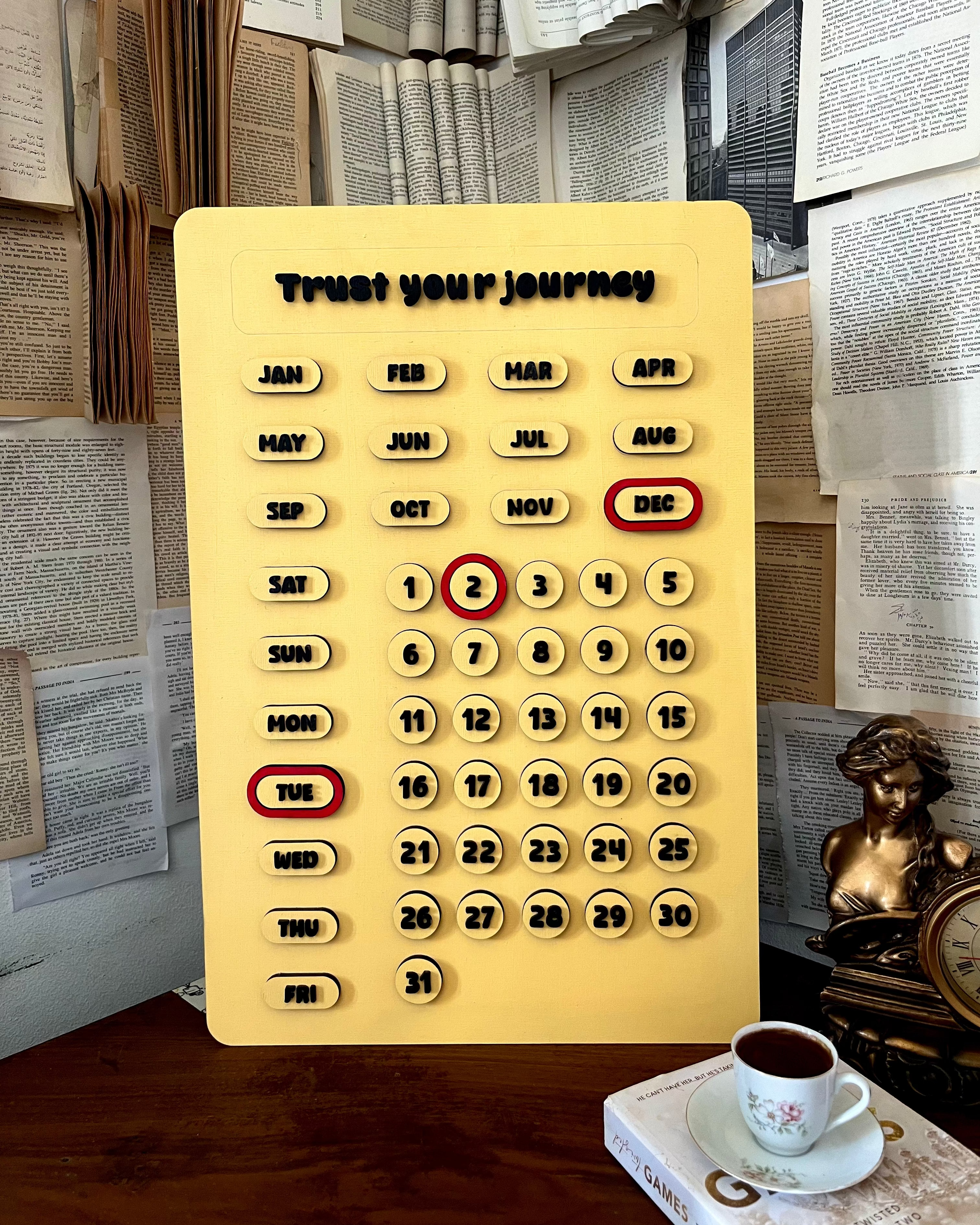 English Wooden Calendar