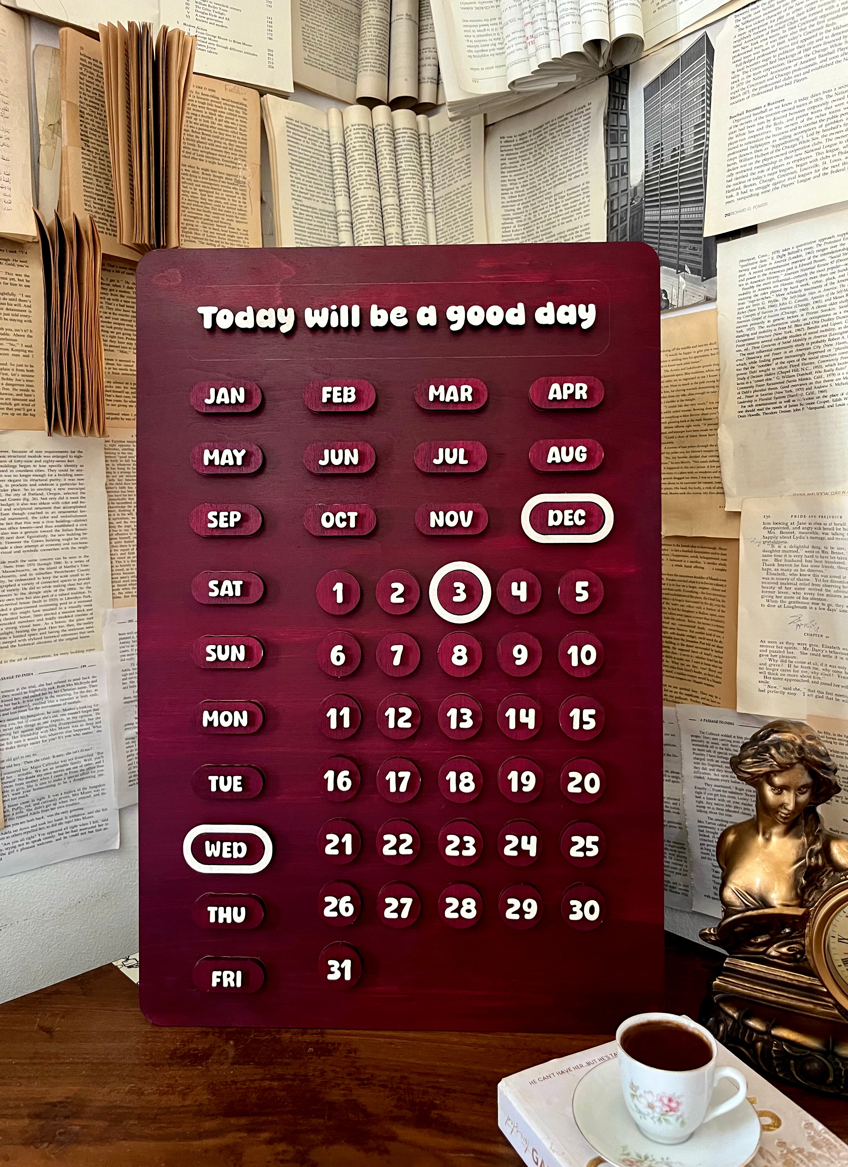 English Wooden Calendar