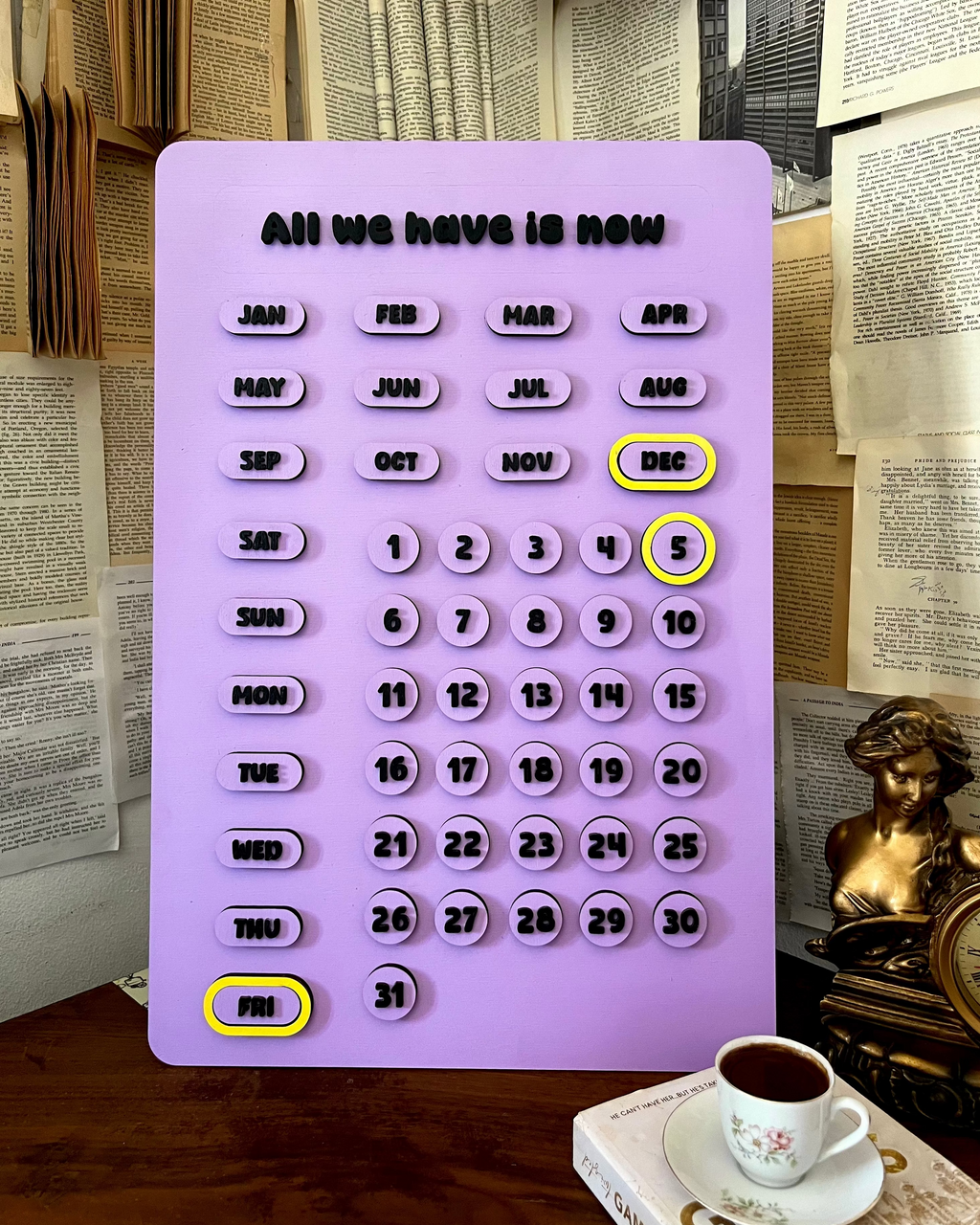 English Wooden Calendar