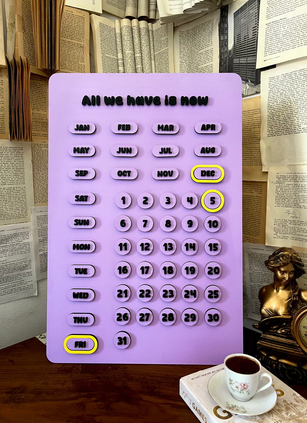 English Wooden Calendar