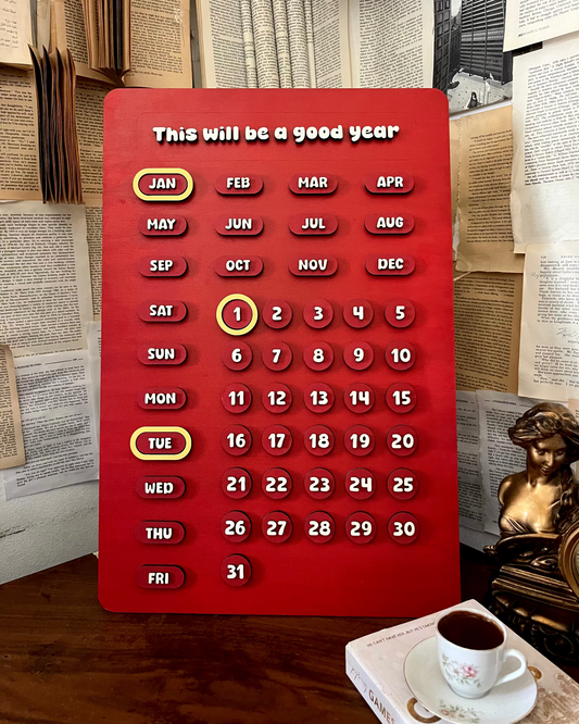 English Wooden Calendar