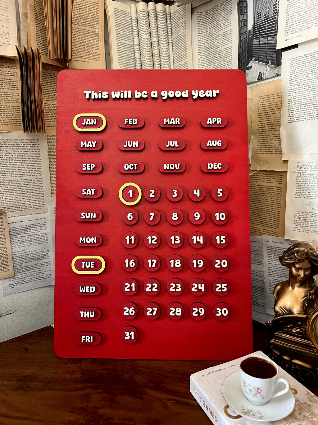 English Wooden Calendar