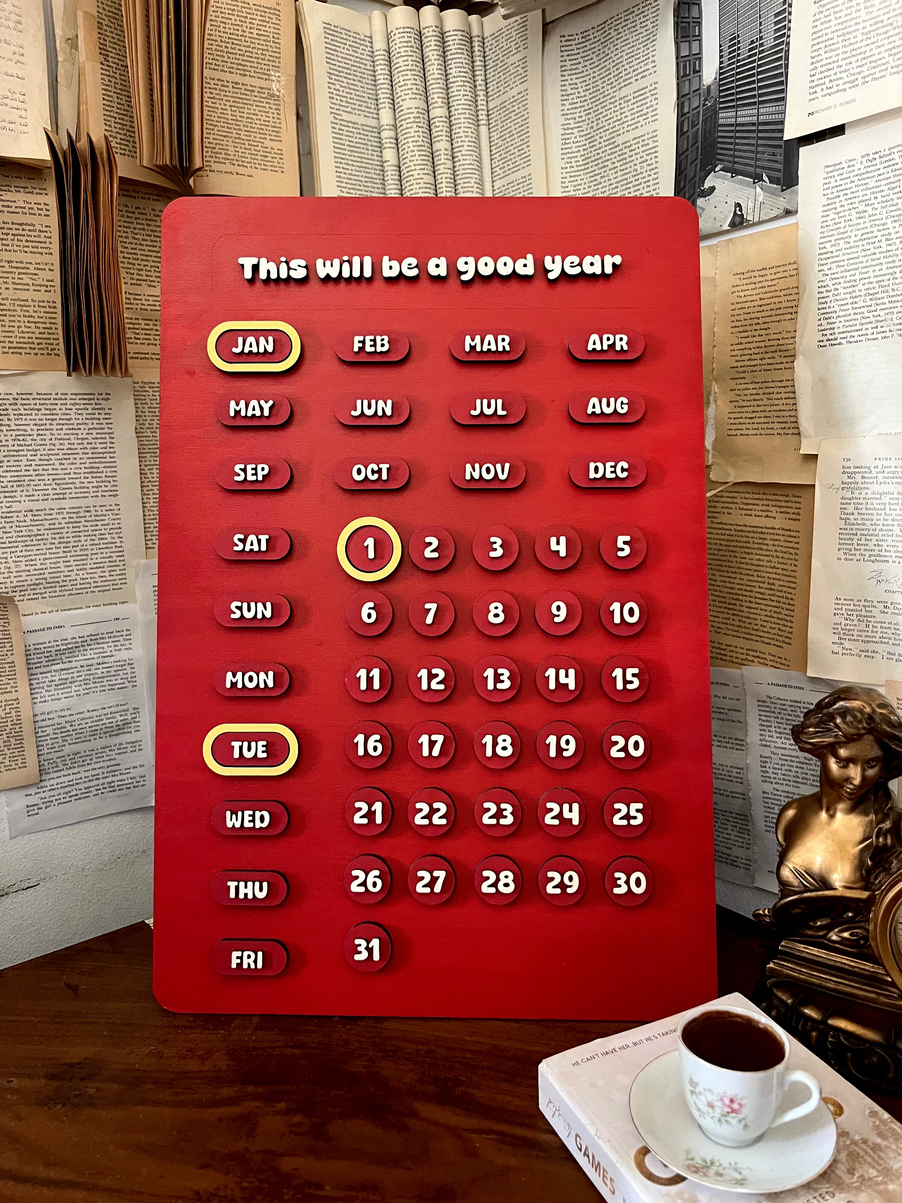 English Wooden Calendar