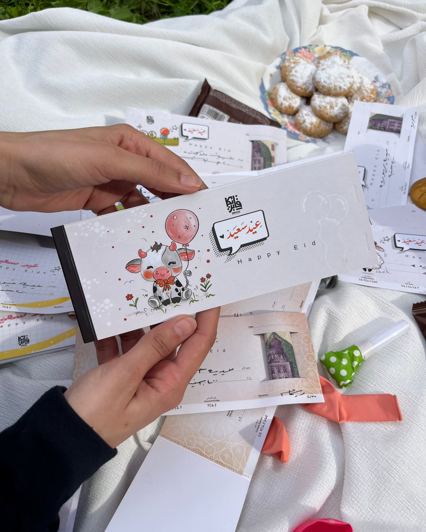 Cow Design Eidaya Cheque book