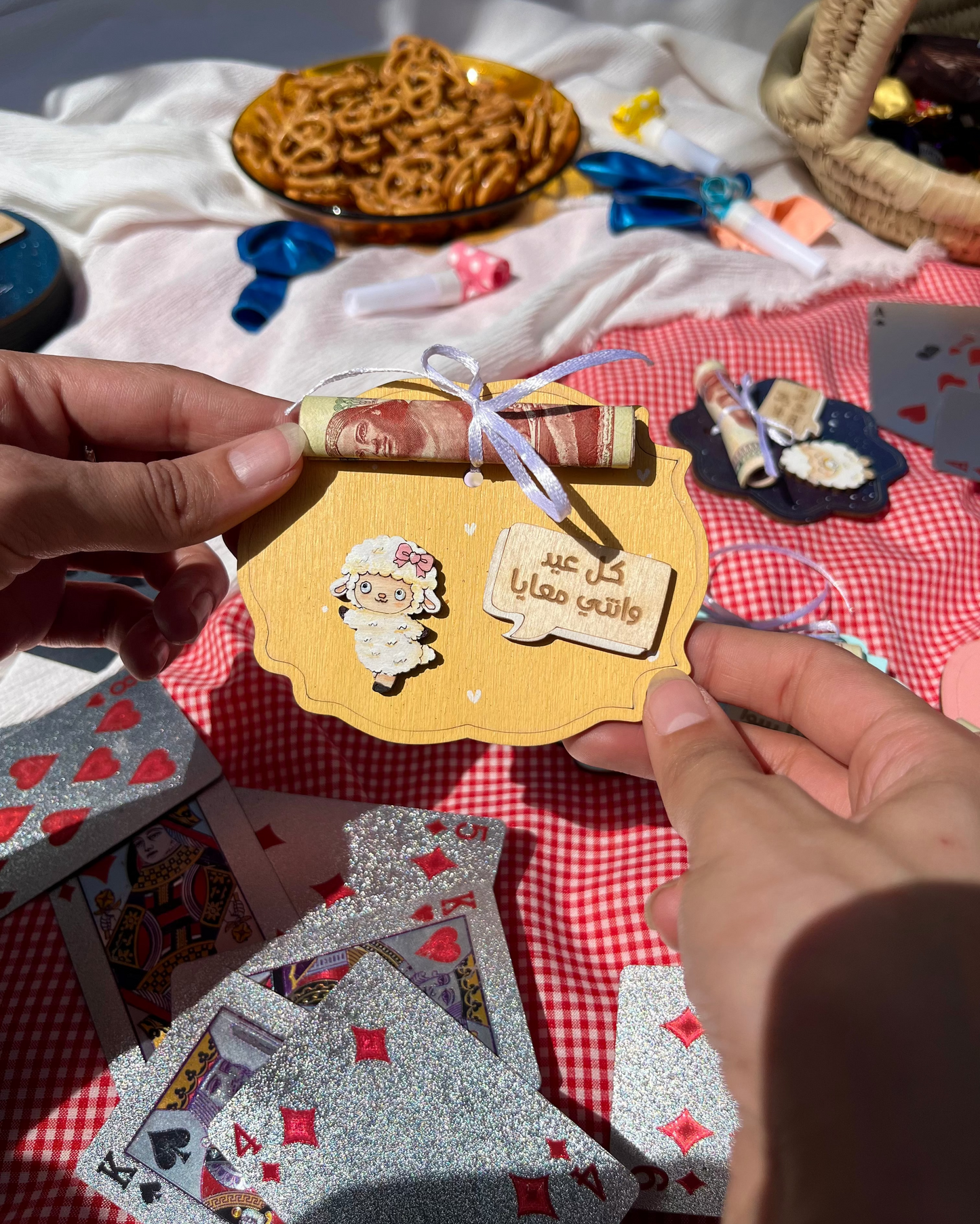 Wooden Eidiyah Card