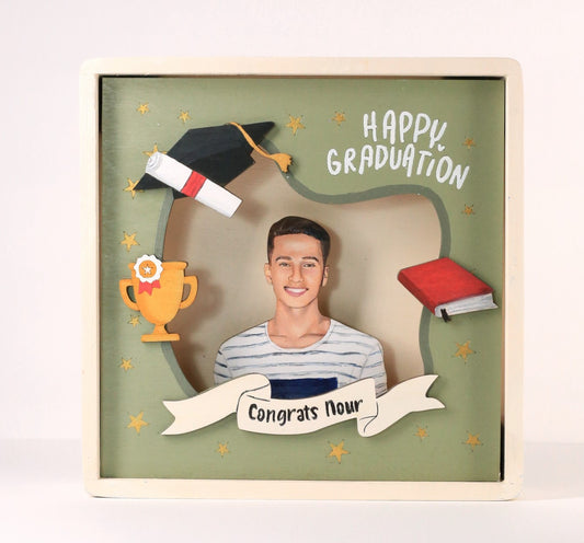 Graduation Frame with Custom Photo, Name and Quote For Him