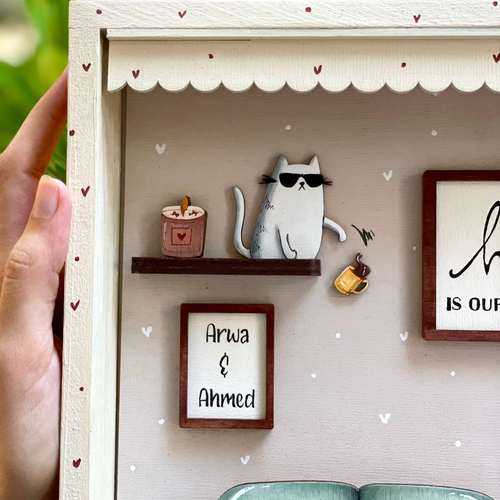 "Cat" Keychain Frame