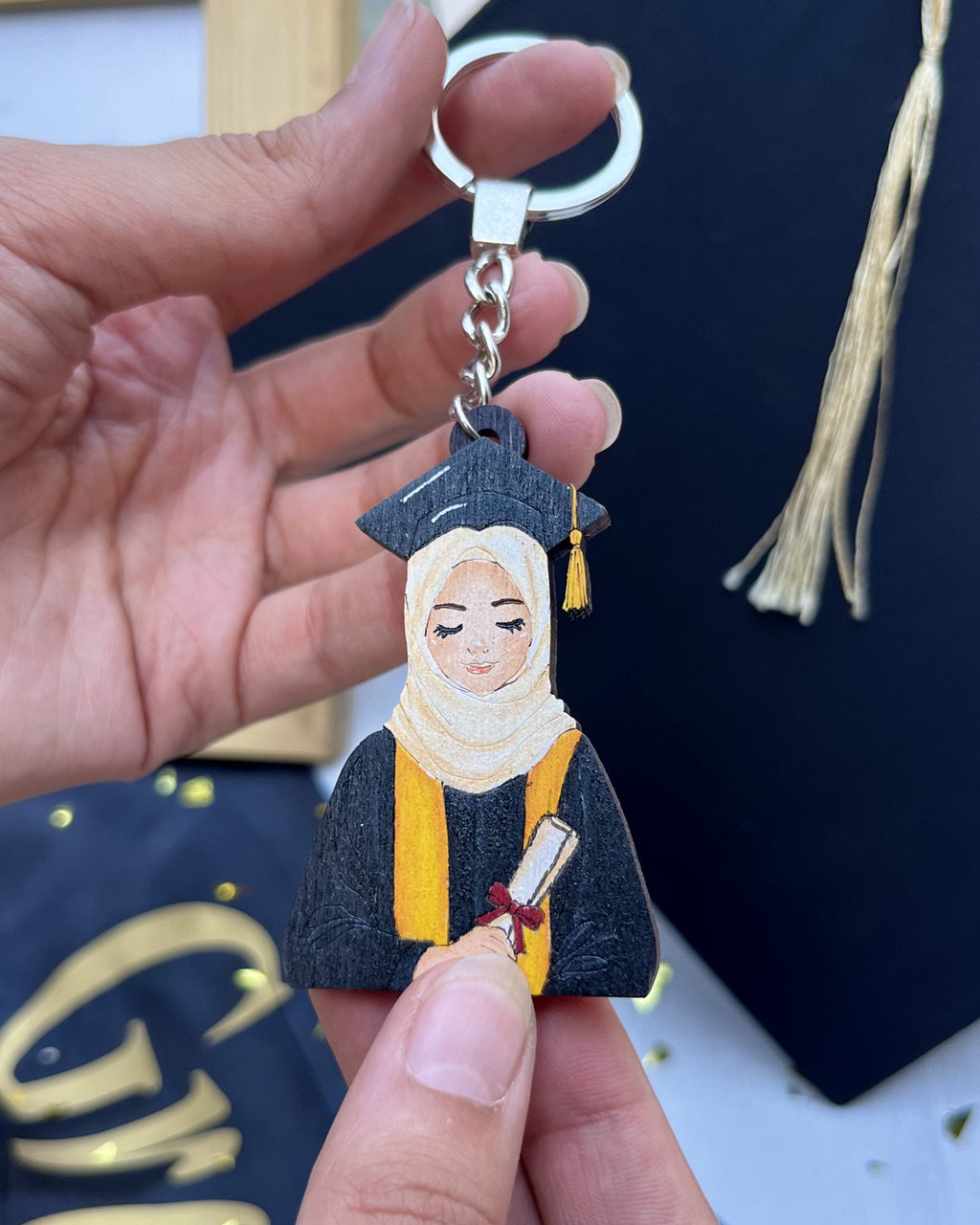 Graduation Keychain Character