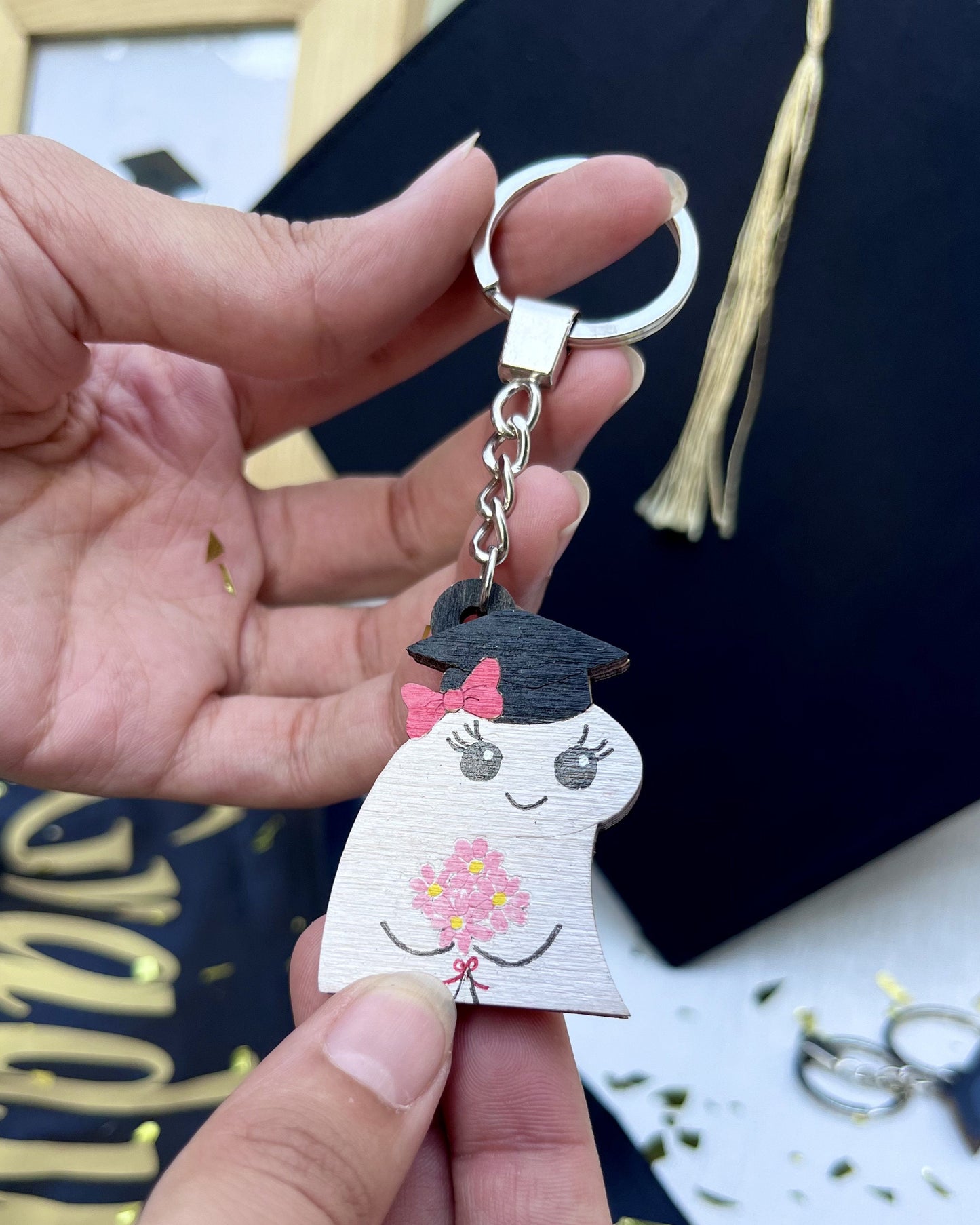 Graduation Cartoon Keychain