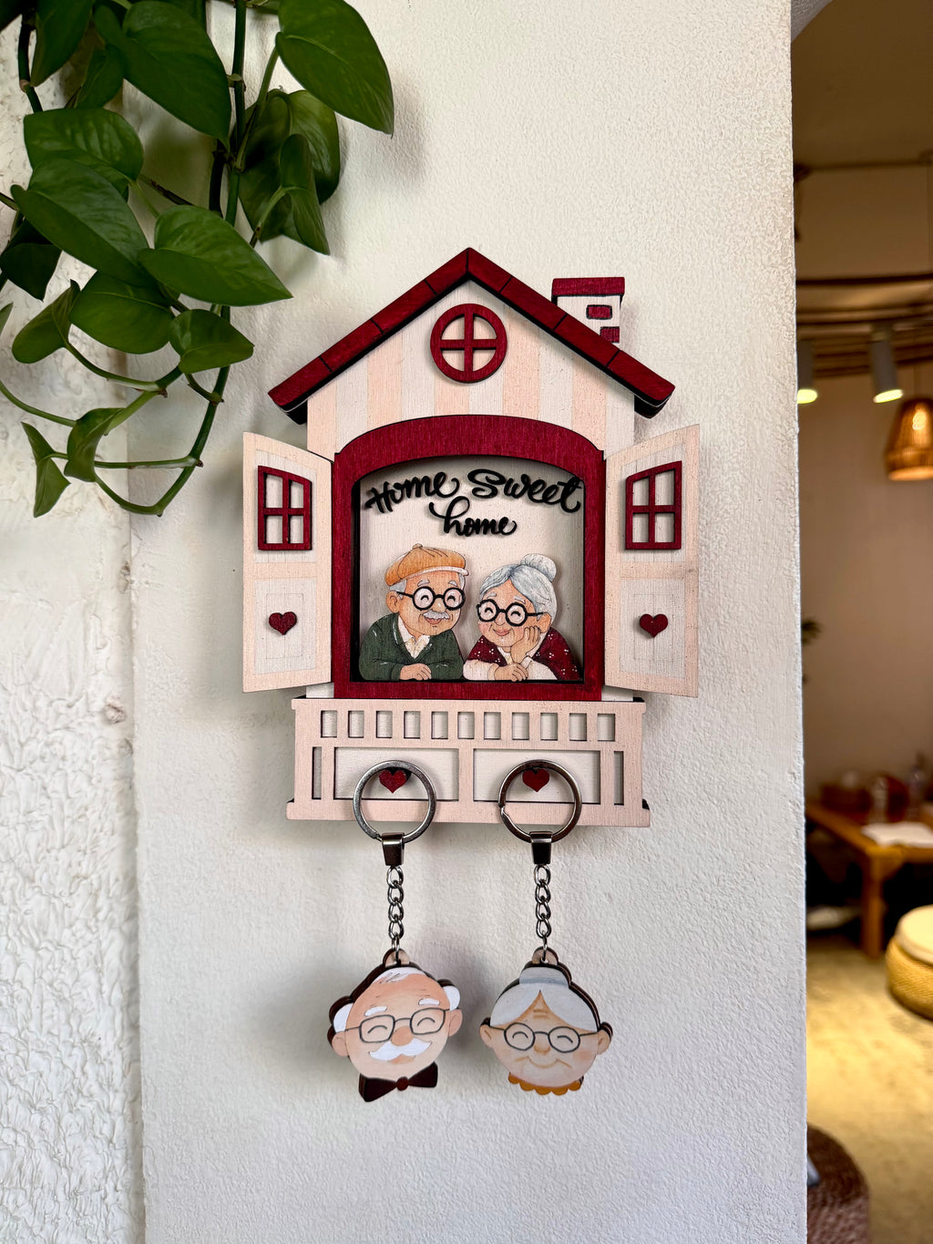 Grandparents Keychain Holder