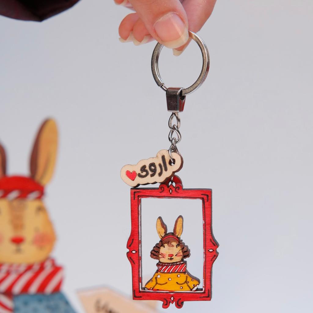 Bunny Keychain Fabrecaarthouse