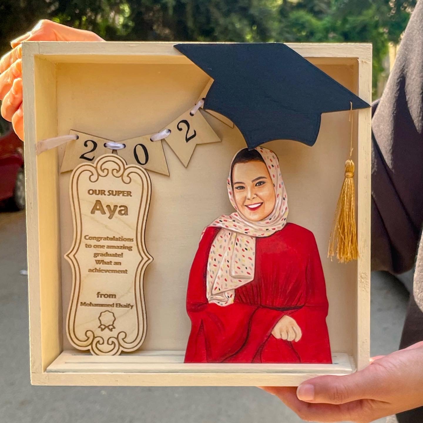 Graduation Frame with Custom Photo, Name and Quote