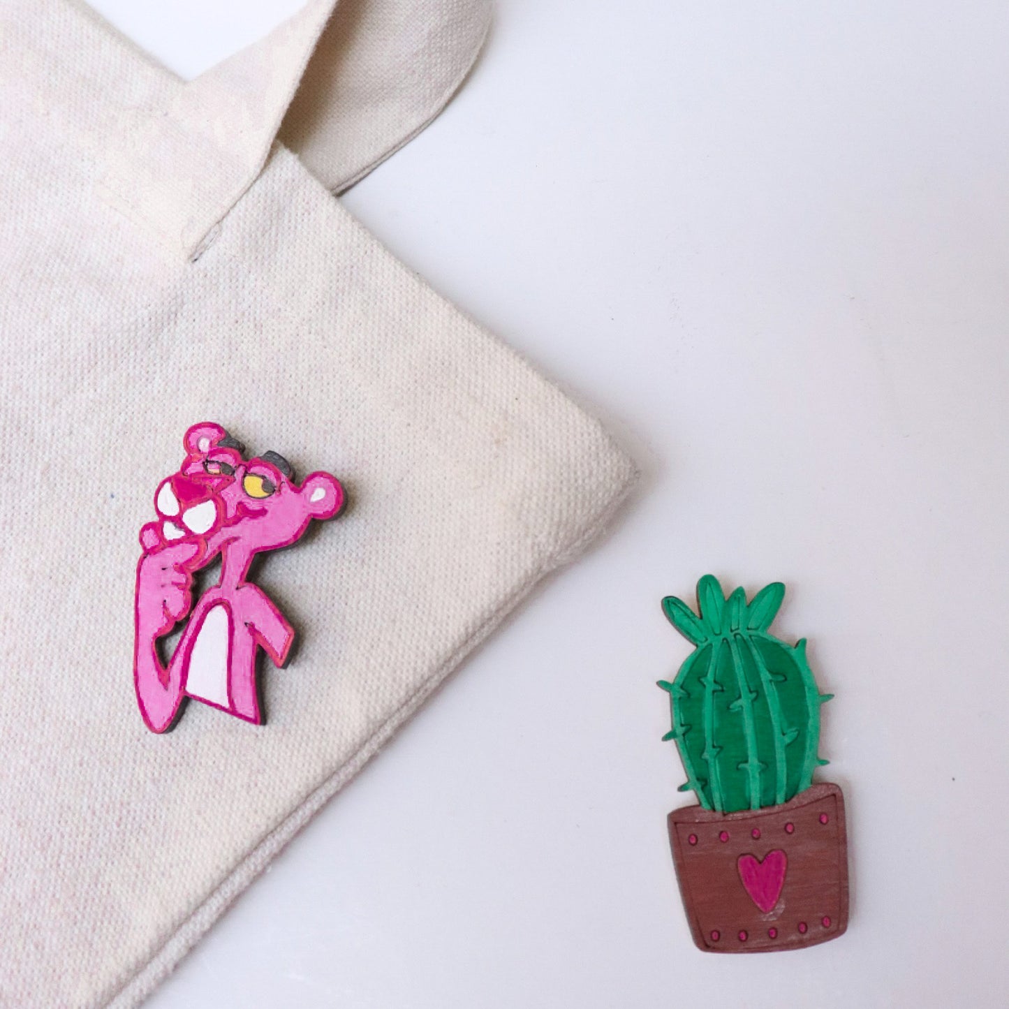Mini Bundle 2 Pieces "pink panther and Cactus".