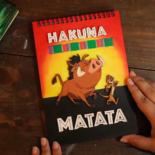 Hakuna Matata 2 Black & Red Notebook
